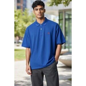 Vintage Outer Banks Blue Polo Short Sleeve Shirt Pratt Valves NWOT Size Large